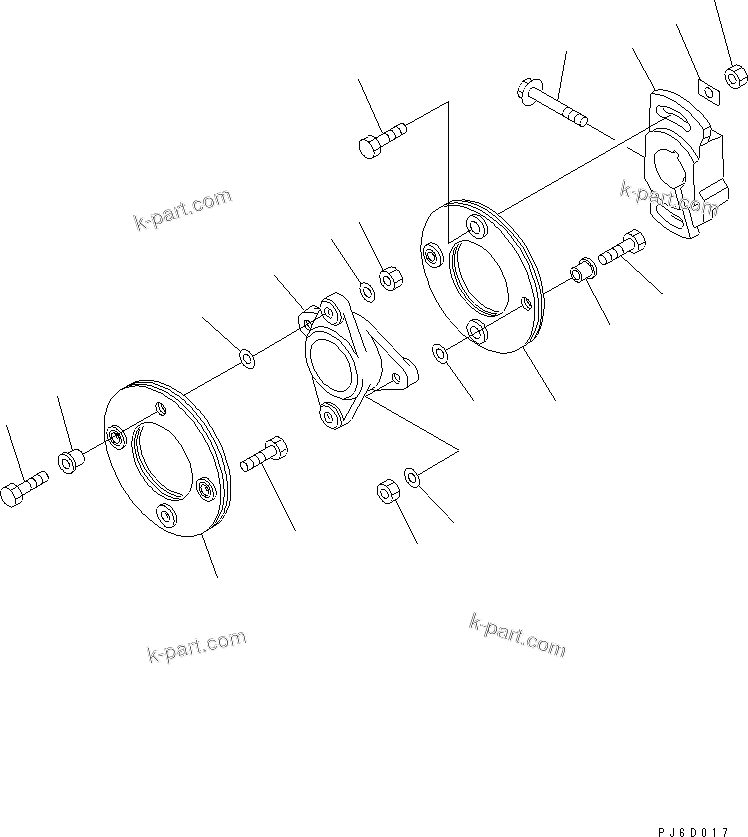 Komatsu parts book diagram for SAA6D170E-2A S/N 17389-UP: COUPLING (INNER PARTS)