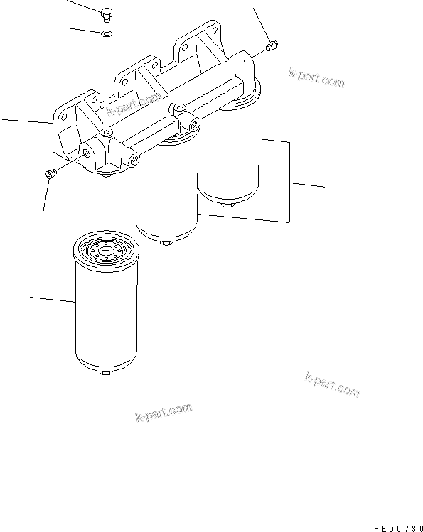 Komatsu parts book diagram for SAA6D170E-2A S/N 17389-UP: FUEL FILTER(#17389-20097)