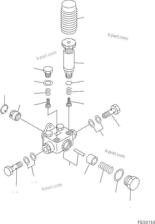 Komatsu parts book diagram for SAA6D170E-2A S/N 17389-UP: LIFT PUMP (INNER PARTS)