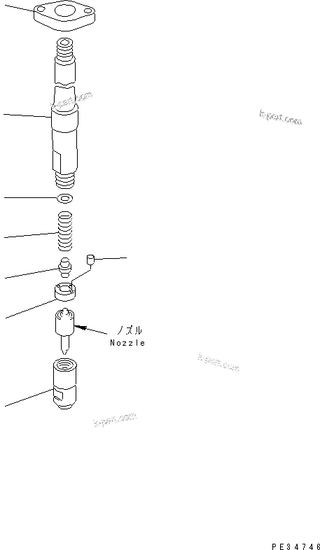 Komatsu parts book diagram for SAA6D170E-2A S/N 17389-UP: HOLDER (INNER PARTS)