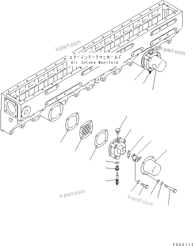 Komatsu parts book diagram for SAA6D170E-2A S/N 17389-UP: AUTO PRIMMING SYSTEM (1/2)(#17389-19051)