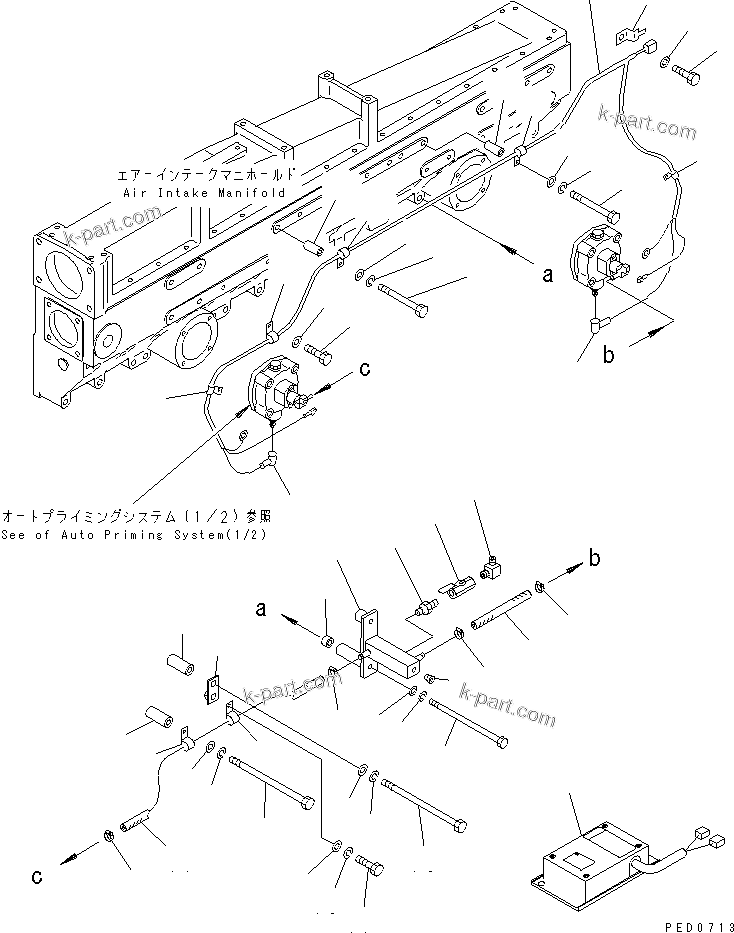 Komatsu parts book diagram for SAA6D170E-2A S/N 17389-UP: AUTO PRIMMING SYSTEM (2/2)(#17389-19051)