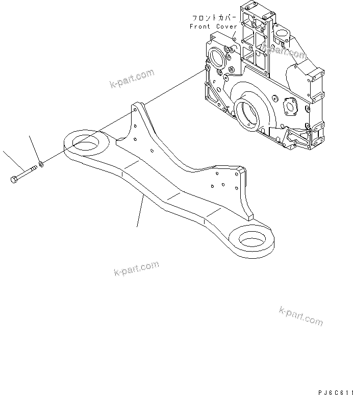 Komatsu parts book diagram for SAA6D140E-3G S/N 110003-UP: ENGINE SUPPORT