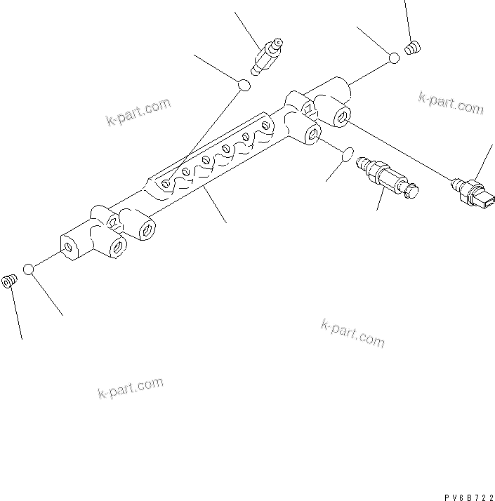 Komatsu parts book diagram for SAA6D140E-3G S/N 110003-UP: COMMON RAIL (INNER PARTS)
