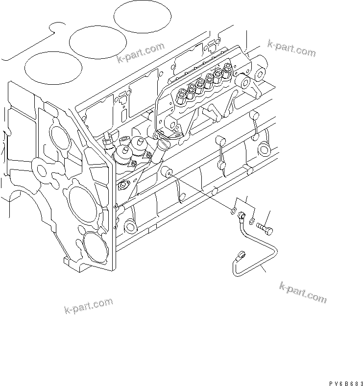 Komatsu parts book diagram for SAA6D140E-3G S/N 110003-UP: FUEL SUPPLY PUMP LUBRICATOR