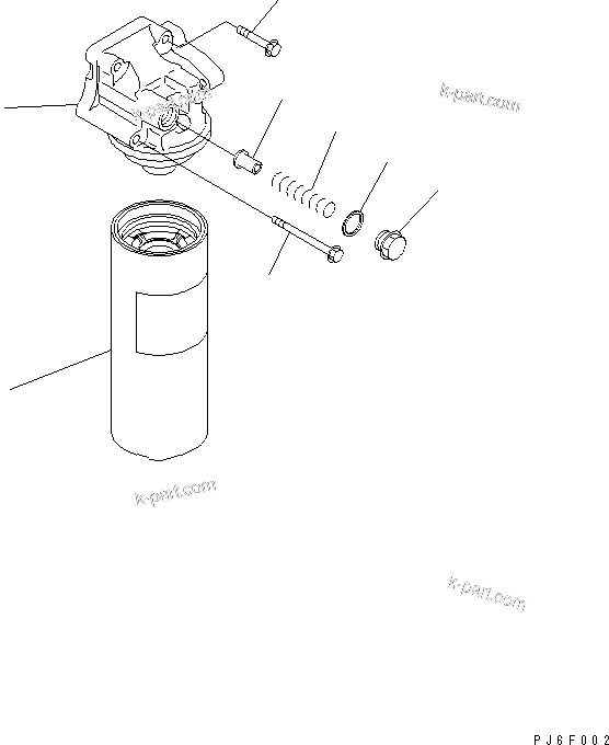 Komatsu parts book diagram for SAA6D140E-3G S/N 110003-UP: OIL FILTER(#110282-)
