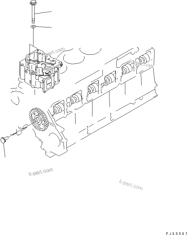 Komatsu parts book diagram for SAA6D125E-2C-8 S/N 60721-UP: TACHOMETER DRIVE(#75758-)