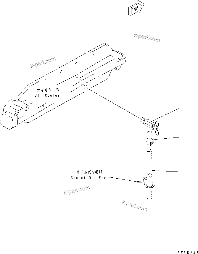 Komatsu parts book diagram for SAA6D125E-2C-8 S/N 60721-UP: WATER DRAIN VALVE
