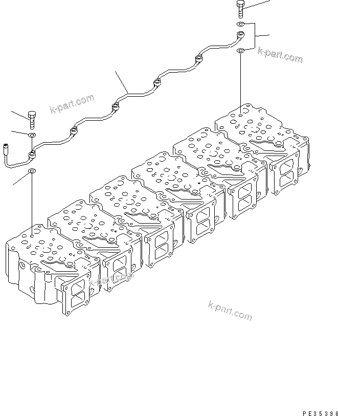 Komatsu parts book diagram for SAA6D125E-2C-8 S/N 60721-UP: AIR VENT(#75526-)