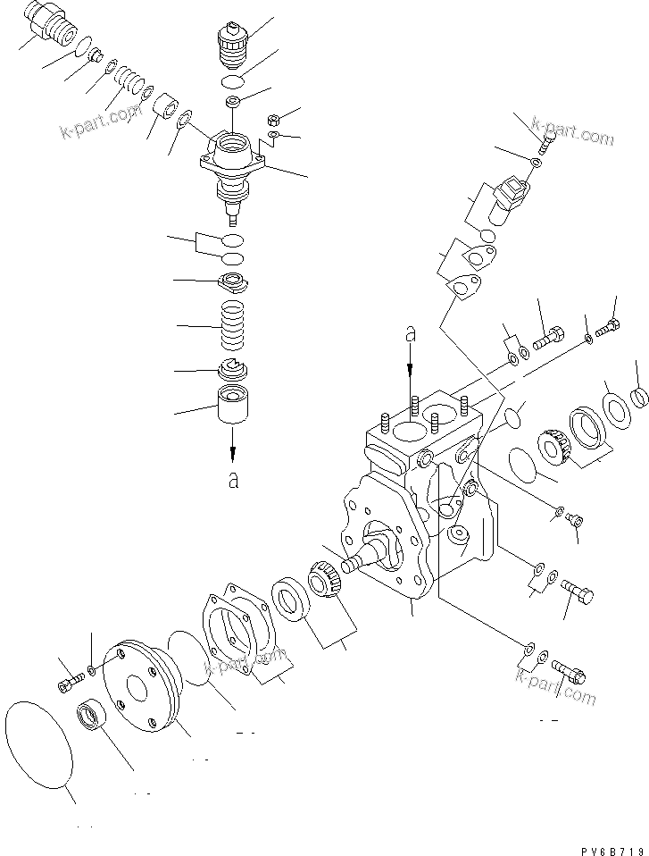 Komatsu parts book diagram for SAA6D140E-3N-8 S/N 110001-UP: FUEL SUPPLY PUMP (PUMP) (REGULATION OF EPA AND EU 2ND) (INNER PARTS)(#111971-)