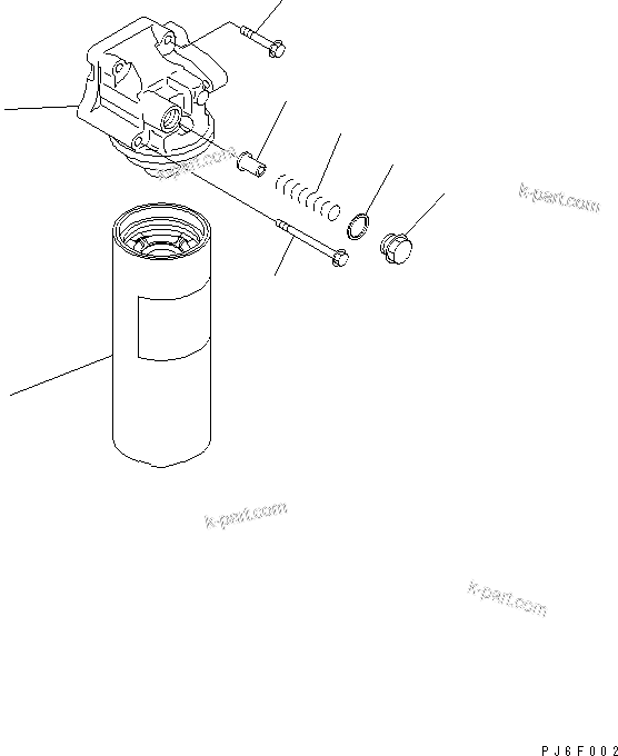 Komatsu parts book diagram for SAA6D140E-3N-8 S/N 110001-UP: OIL FILTER(#110282-)