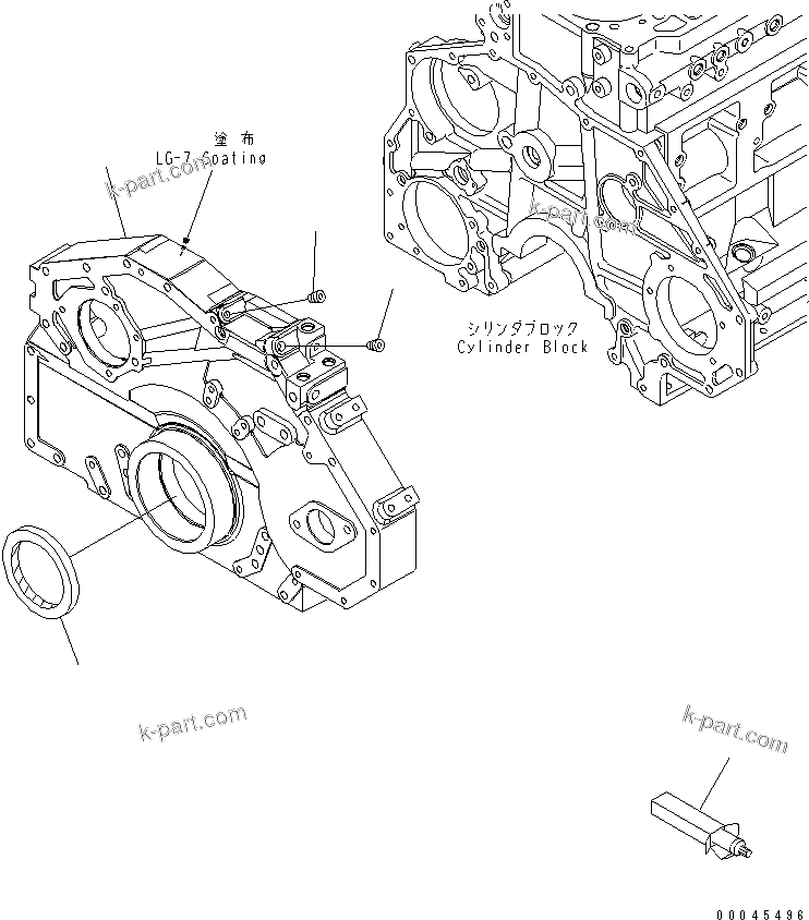 Komatsu parts book diagram for SAA6D125E-5F S/N 560001-UP: FRONT COVER