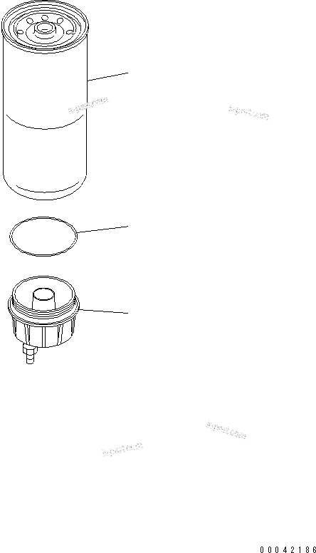 Komatsu parts book diagram for SAA6D125E-5F S/N 560001-UP: FUEL PRE-FILTER (SERVICE ONLY) (THREAD 1-1/4)(#560004-)