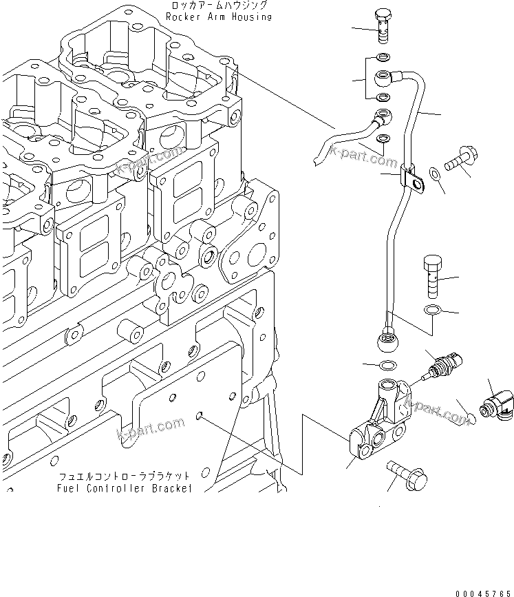 Komatsu parts book diagram for SAA6D125E-5F S/N 560001-UP: FUEL RETURN