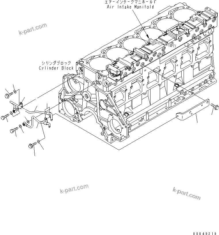Komatsu parts book diagram for SAA6D125E-5F S/N 560001-UP: CORROSION RESISTOR(#560004-)