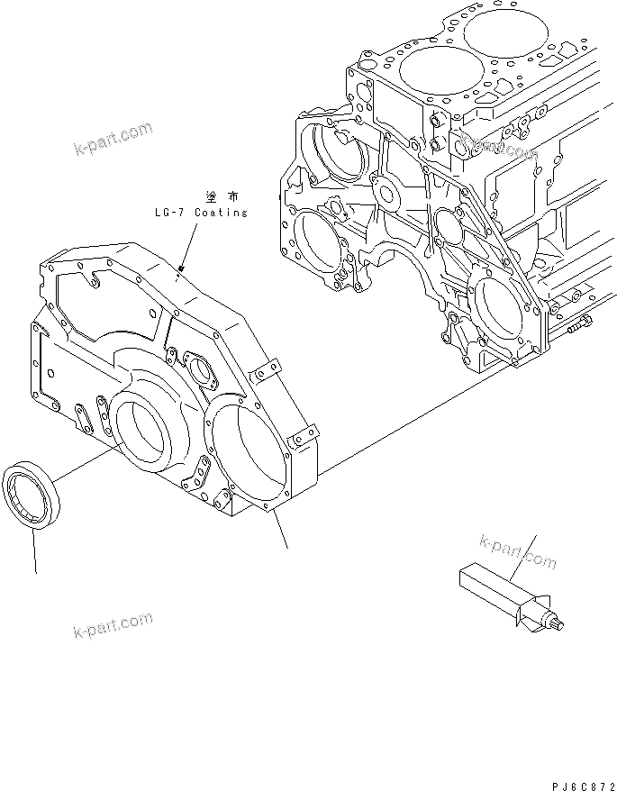 Komatsu parts book diagram for SAA6D125E-3A-8M S/N 310001-UP: FRONT COVER