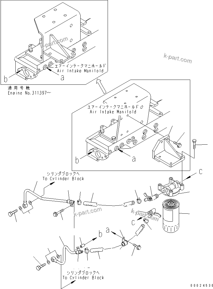 Komatsu parts book diagram for SAA6D125E-3A-8M S/N 310001-UP: CORROSION RESISTOR