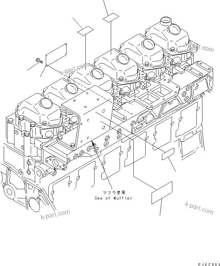 Komatsu parts book diagram for SAA6D125E-3A-8M S/N 310001-UP: NAME PLATE AND CAUTION (JAPANESE-ENGLISH)(#310001-310168)