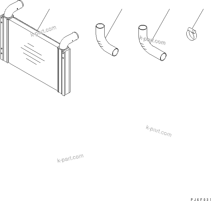Komatsu parts book diagram for SAA6D125E-3A-8M S/N 310001-UP: AFTER COOLER