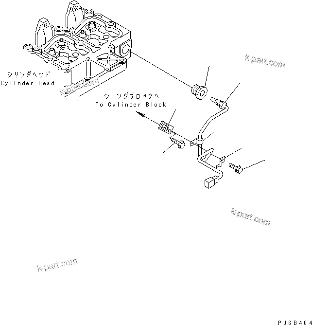 Komatsu parts book diagram for SAA6D102E-2FF-8 S/N 26274903-UP: WATER TEMPERATURE SENSOR(#26282903-)