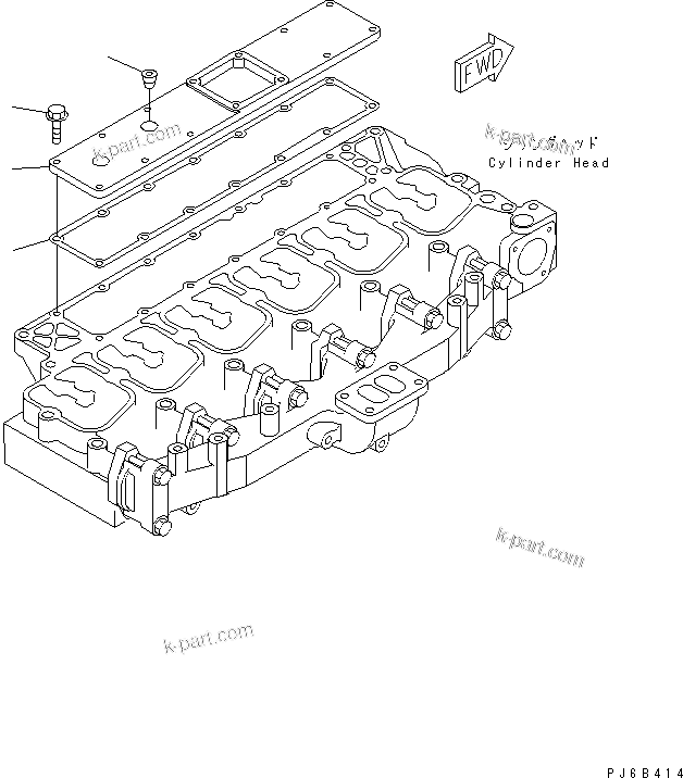 Komatsu parts book diagram for SAA6D102E-2FF-8 S/N 26274903-UP: AIR INTAKE COVER