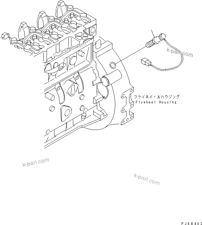 Komatsu parts book diagram for SAA6D102E-2FF-8 S/N 26274903-UP: REVOLUTION SENSOR