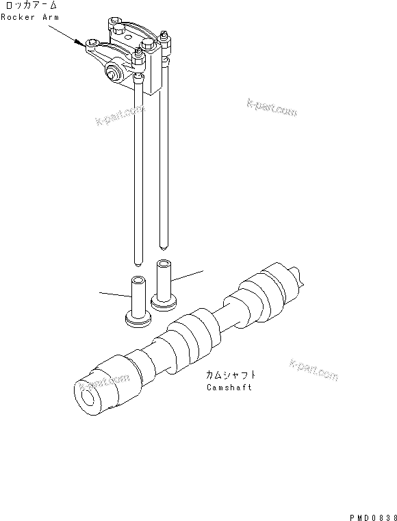 Komatsu parts book diagram for SAA6D102E-2FF-8 S/N 26274903-UP: TAPPET