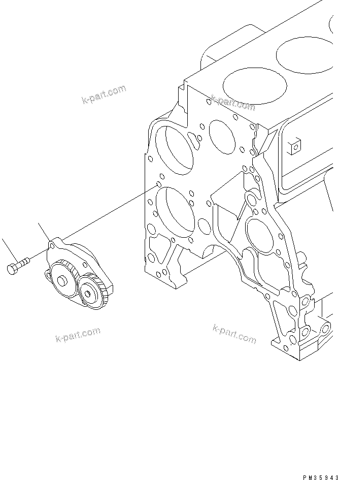 Komatsu parts book diagram for SAA6D102E-2FF-8 S/N 26274903-UP: OIL PUMP