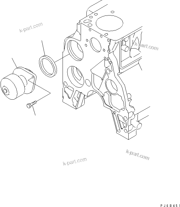 Komatsu parts book diagram for SAA6D102E-2FF-8 S/N 26274903-UP: WATER PUMP