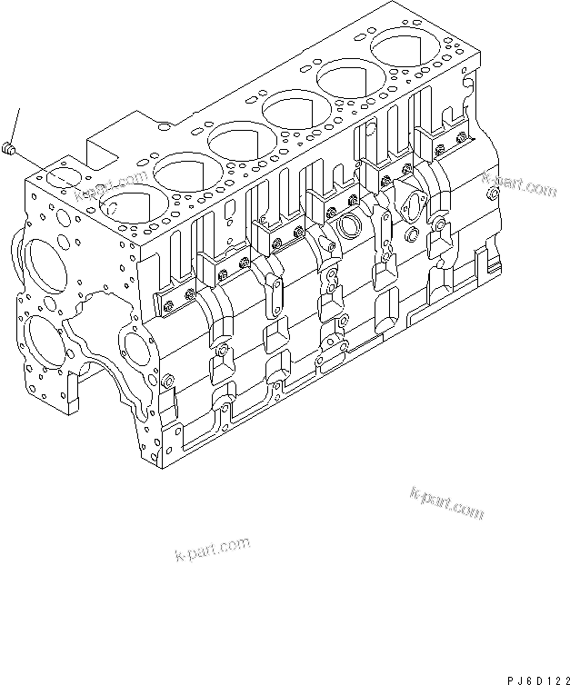Komatsu parts book diagram for SAA6D114E-2CC-8M S/N 26800003-UP: COOLANT HEATER PLUG