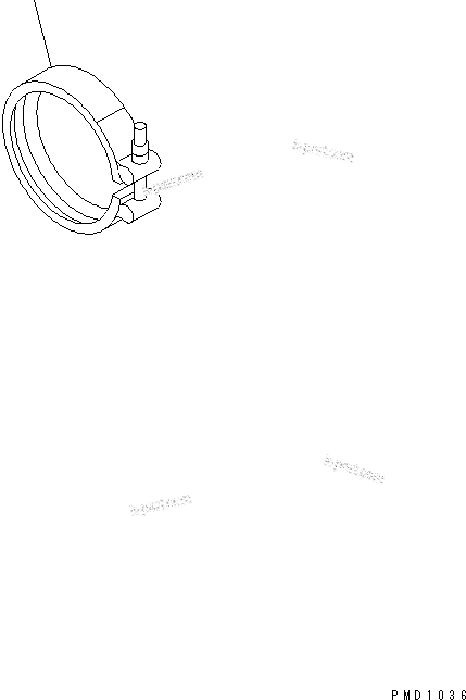 Komatsu parts book diagram for SAA6D114E-2CC-8M S/N 26800003-UP: EXHAUST CONNECTOR CLAMP