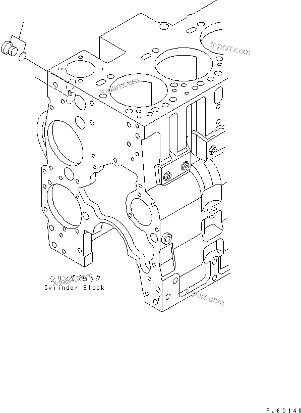 Komatsu parts book diagram for SAA6D114E-2CC-8M S/N 26800003-UP: PLUG (TORQUE CONVERTER COOLING)