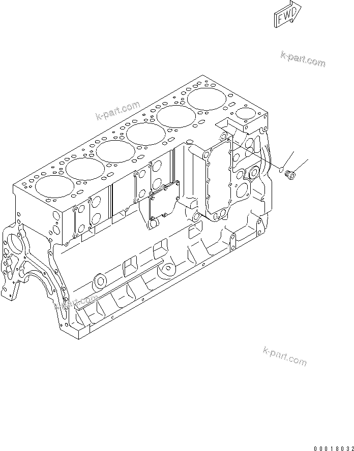Komatsu parts book diagram for SAA6D114E-2CC-8M S/N 26800003-UP: WATER TEMPERATURE SENSOR(#26801639-)