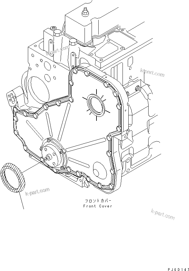 Komatsu parts book diagram for SAA6D114E-2CC-8M S/N 26800003-UP: FRONT DAST SEAL