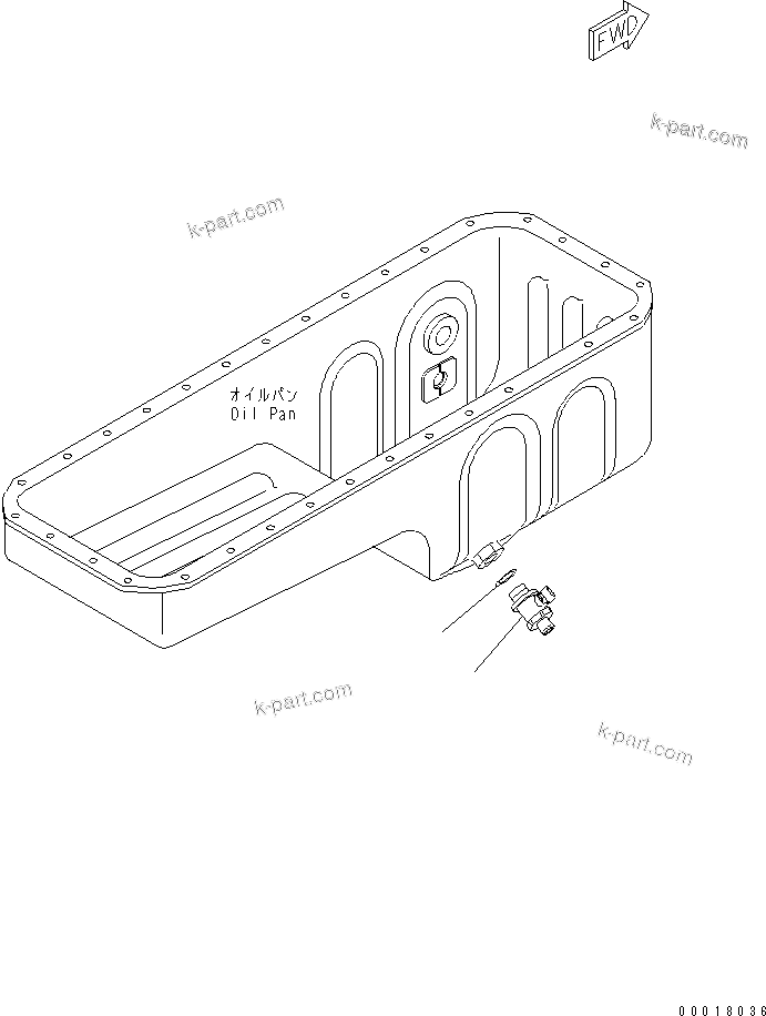 Komatsu parts book diagram for SAA6D114E-2CC-8M S/N 26800003-UP: OIL PAN DRAIN(#26801989-)
