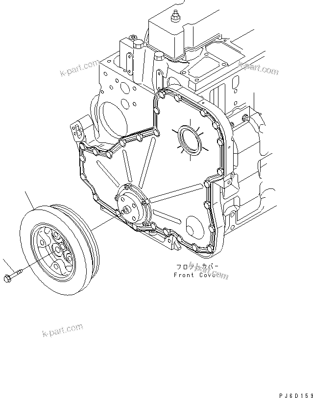 Komatsu parts book diagram for SAA6D114E-2CC-8M S/N 26800003-UP: DAMPER