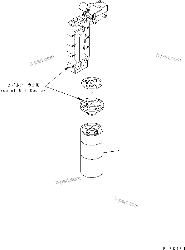 Komatsu parts book diagram for SAA6D114E-2CC-8M S/N 26800003-UP: OIL FILTER(#26800007-)