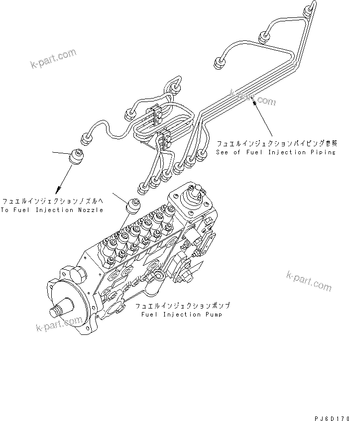 Komatsu parts book diagram for SAA6D114E-2CC-8M S/N 26800003-UP: INJECTION TUBE COVER