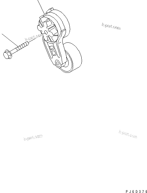 Komatsu parts book diagram for SAA6D114E-2CC-8M S/N 26800003-UP: WATER PUMP DRIVE TENSIONER