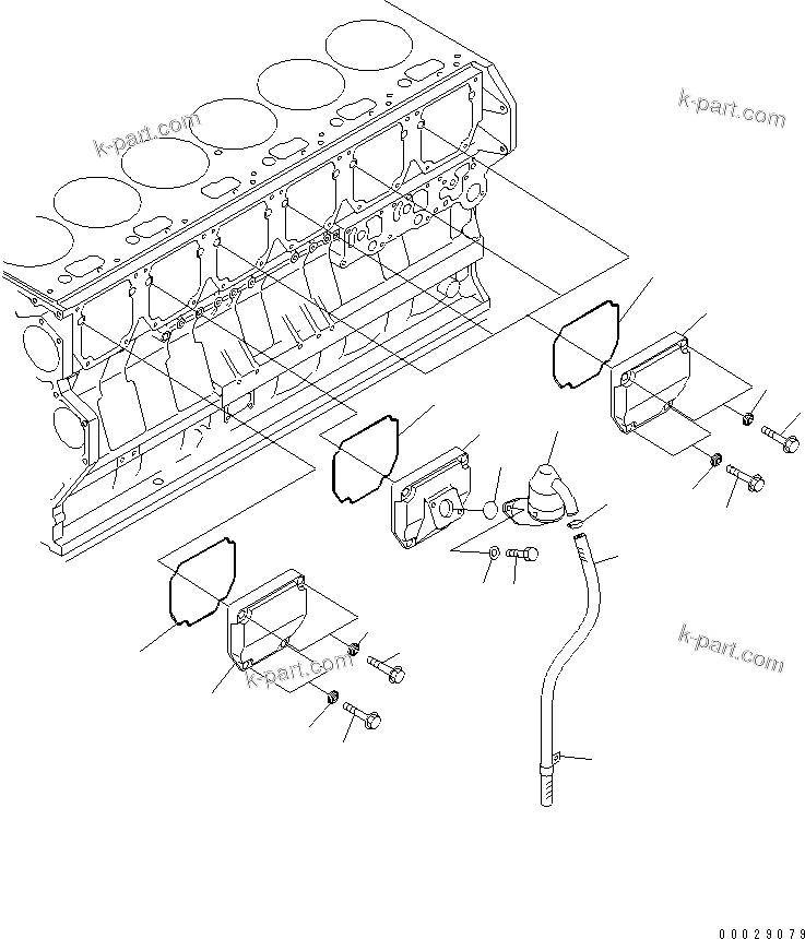 Komatsu parts book diagram for SAA6D170E-3BC-8C S/N 310001-UP: CAM FOLLOWER COVER(#310649-)