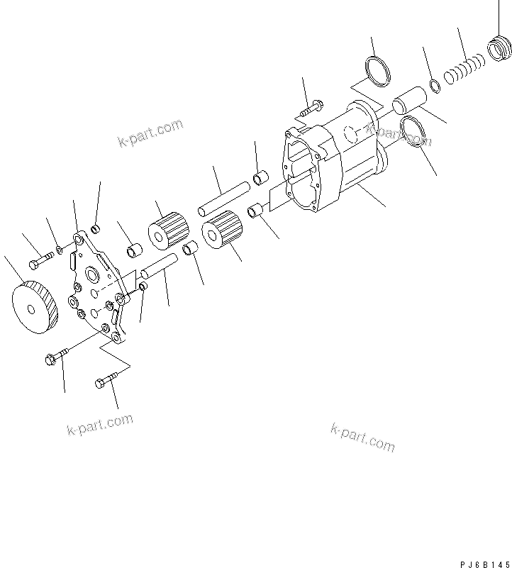 Komatsu parts book diagram for SAA6D170E-3BC-8C S/N 310001-UP: OIL PUMP