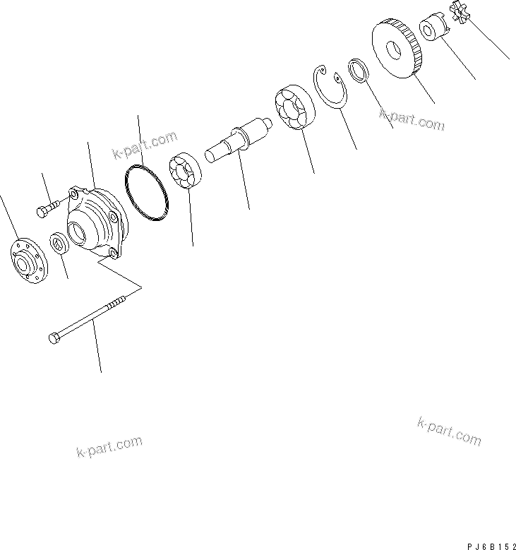 Komatsu parts book diagram for SAA6D170E-3BC-8C S/N 310001-UP: FUEL INJECTION PUMP DRIVE(#310047-)