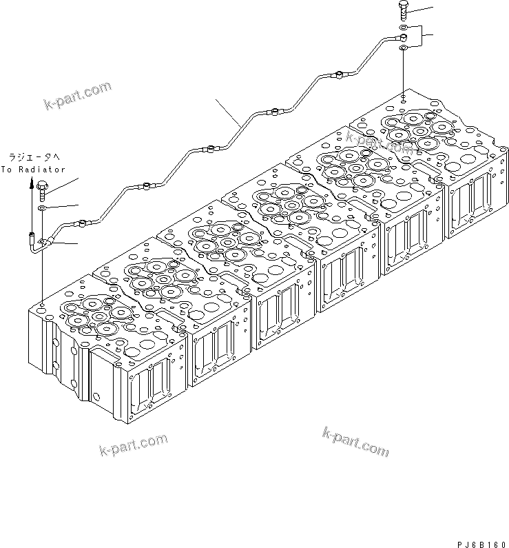 Komatsu parts book diagram for SAA6D170E-3BC-8C S/N 310001-UP: AIR VENT(#310005-)