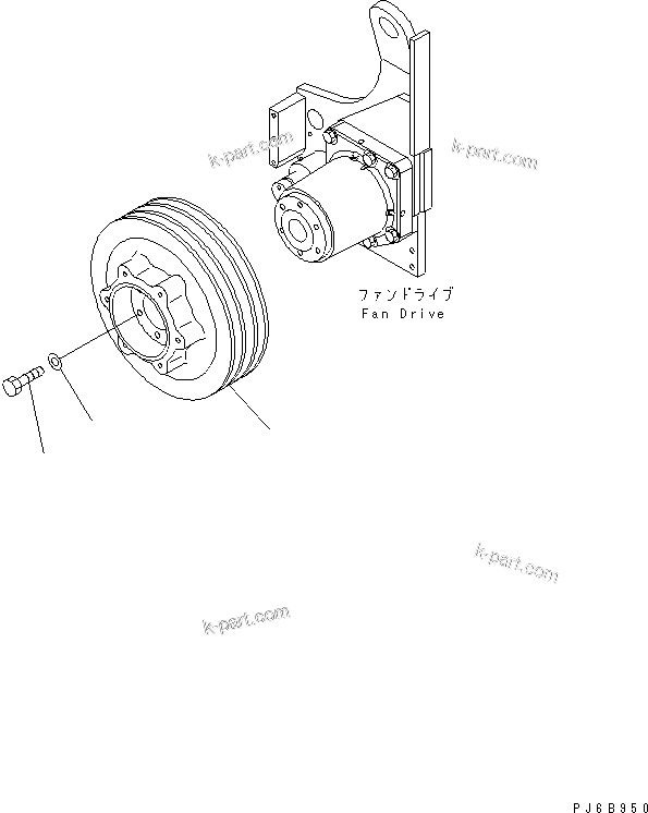 Komatsu parts book diagram for SAA6D170E-3BC-8C S/N 310001-UP: FAN PULLEY(#310535-)