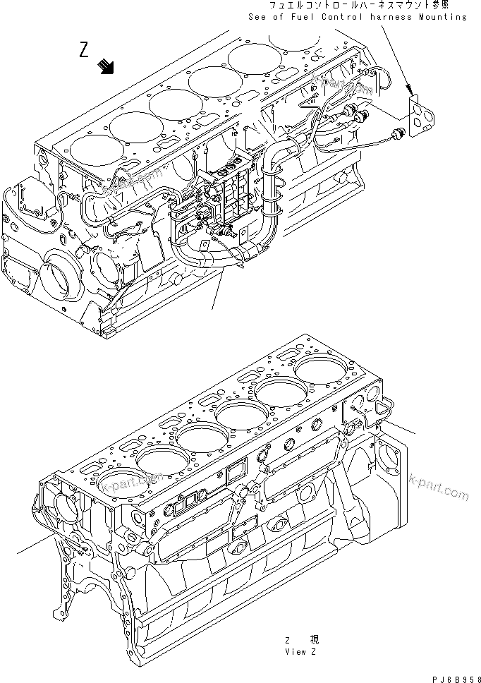 Komatsu parts book diagram for SAA6D170E-3BC-8C S/N 310001-UP: WIRING(#310005-312262)