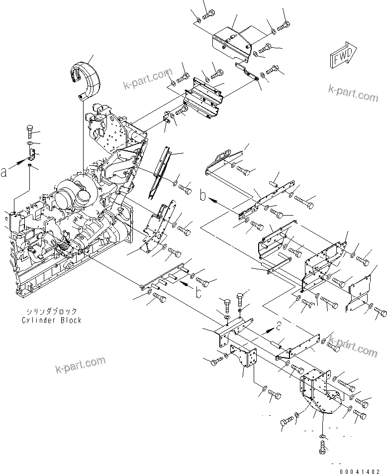 Komatsu parts book diagram for SAA6D140E-5F-03 S/N 530001-UP: HEAT SHIELD(#530043-)