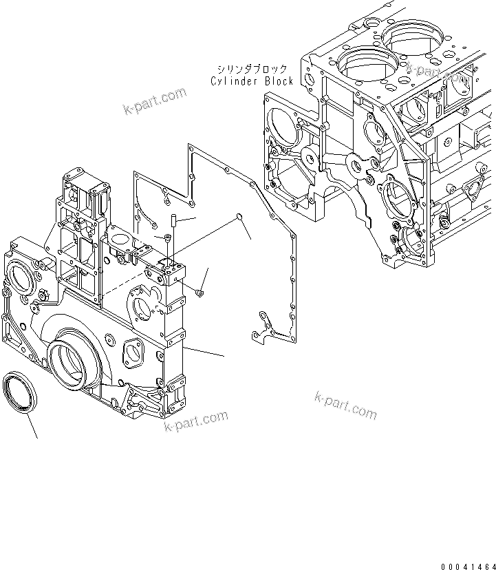 Komatsu parts book diagram for SAA6D140E-5F-03 S/N 530001-UP: FRONT COVER