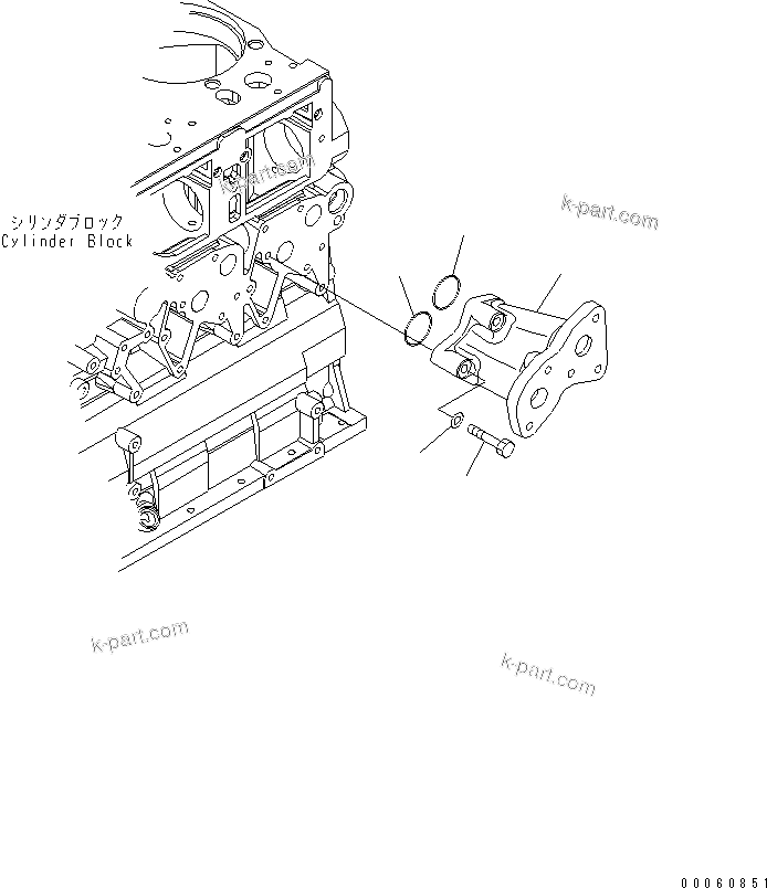 Komatsu parts book diagram for SAA6D140E-5F-03 S/N 530001-UP: OIL FILTER (CHASSIS MOUNT)(#530043-)