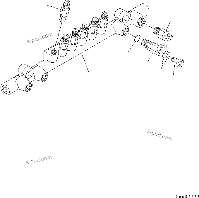 Komatsu parts book diagram for SAA6D140E-5F-03 S/N 530001-UP: COMMON RAIL (INNER PARTS)