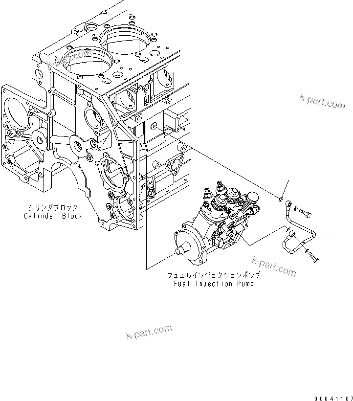 Komatsu parts book diagram for SAA6D140E-5F-03 S/N 530001-UP: FUEL SUPPLY PUMP LUBRICATOR